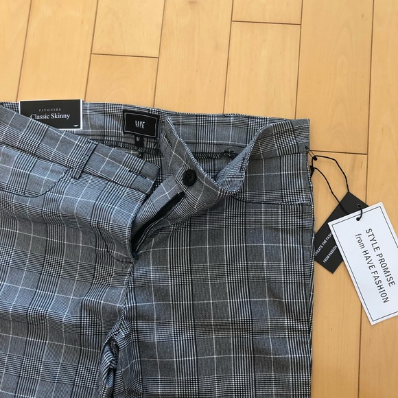 🌿TREND : Plaid stretch pants-hound tooth pattern - Picture 5 of 8